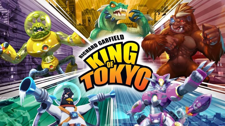 King of Tokyo digital adaptation key art showing monsters attacking a city