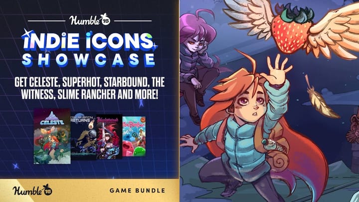Promotional artwork for the Humble Bundle 15th Anniversary Indie Icons Showcase