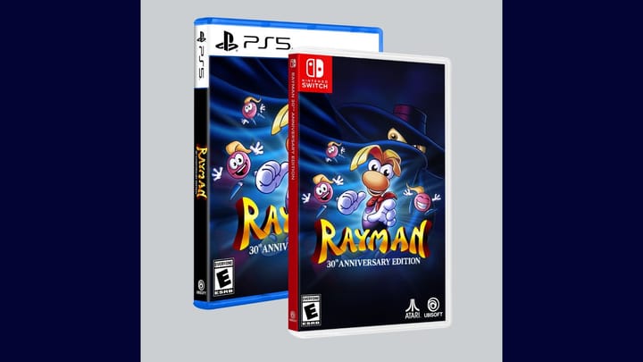 Rayman 30th Anniversary Edition box art and included contents