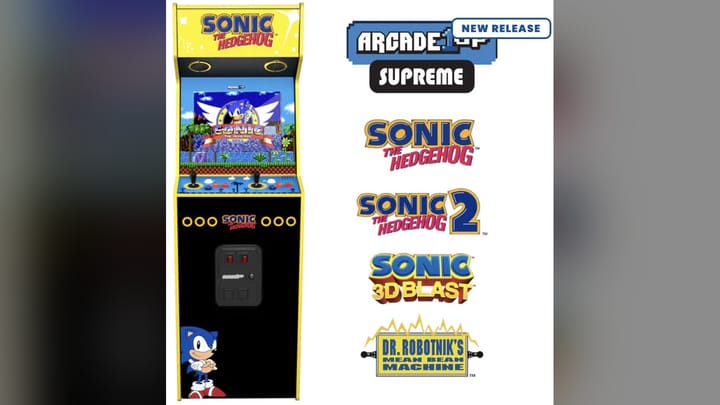 Arcade1Up's full-size Sonic the Hedgehog cabinet is waitlist is open