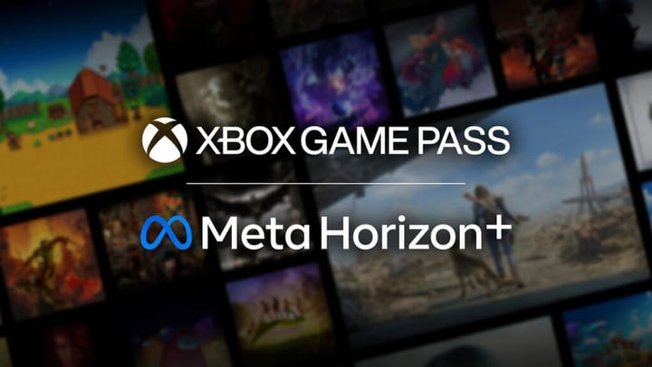 A person wearing a Meta Quest headset playing an Xbox game on a virtual screen