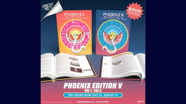 The two volumes of Phoenix Edition V sitting next to each other