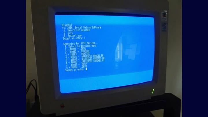 Graphic depicting new GS/OS SCSI drivers for Apple IIGS