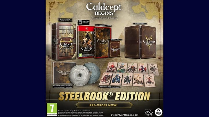 Promotional art for Culdcept BEGINS physical release on Nintendo Switch 2