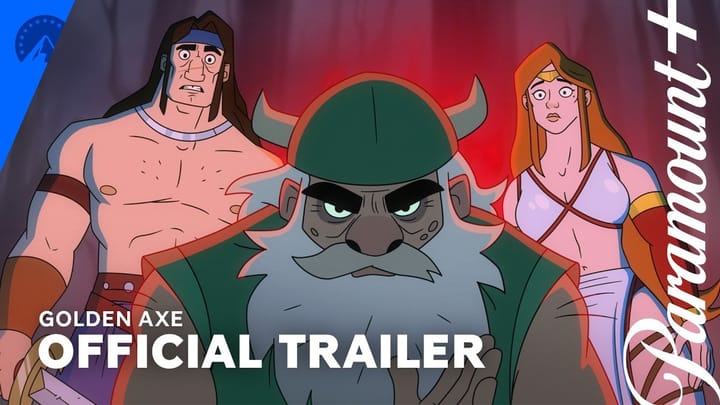 Official trailer preview key art for Paramount+ animated series Golden Axe