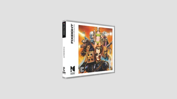 Polymega Collection Vol. 21 - FIXEIGHT game disc case packaging featuring artwork for Toaplan arcade classics