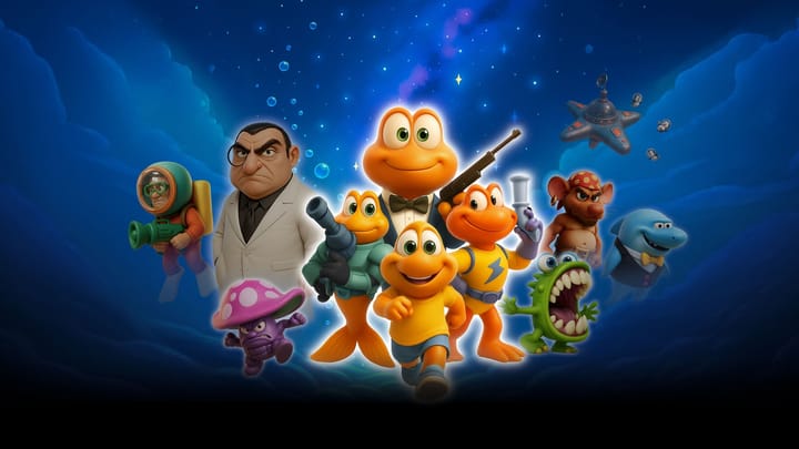 Key promotional art for James Pond Legacy: The Pond Is Not Enough