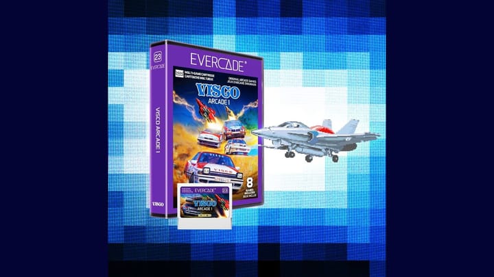 Evercade Visco Arcade 1 and 2 cartridge release promotional art