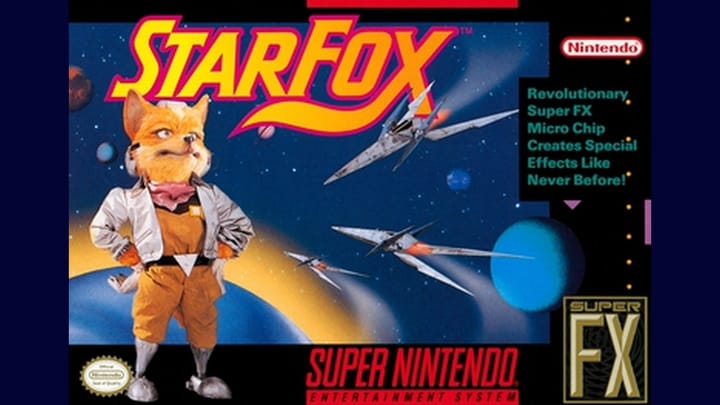North American box art for Star Fox on Super Nintendo Entertainment System