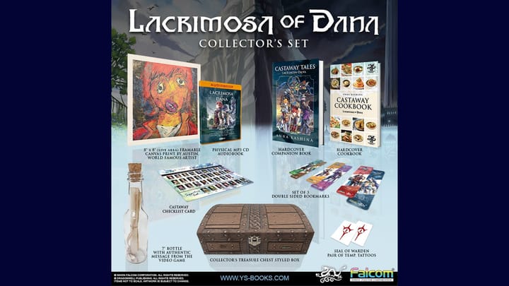 Lacrimosa of Dana Collector's Set featuring hardcover novel and collectibles