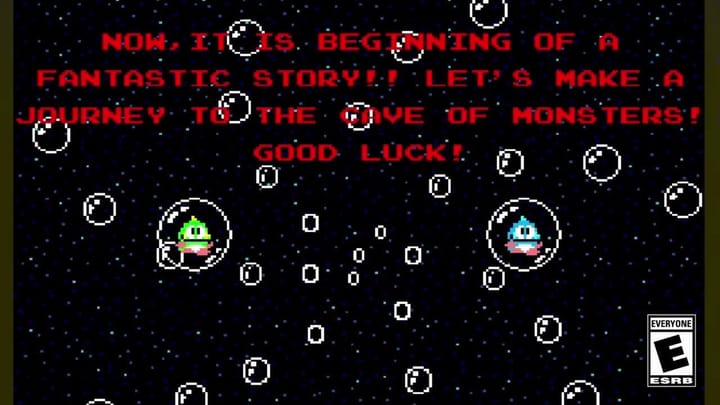 Bubble Bobble 4 Friends: The Baron Is Back! Nintendo Switch 2 Edition + Stardrop Mountain promotional banner featuring Bub and Bob