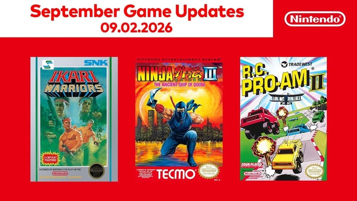 YouTube thumbnail for NES Classics – September 2026 – Games Update