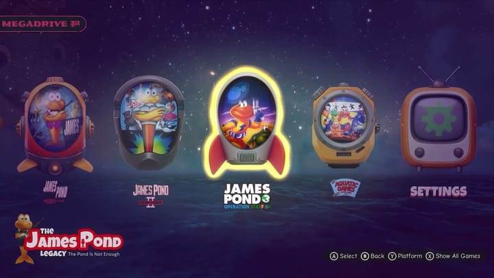 Thumbnail for: James Pond Legacy : The Pond Is Not Enough Gameplay Trailer