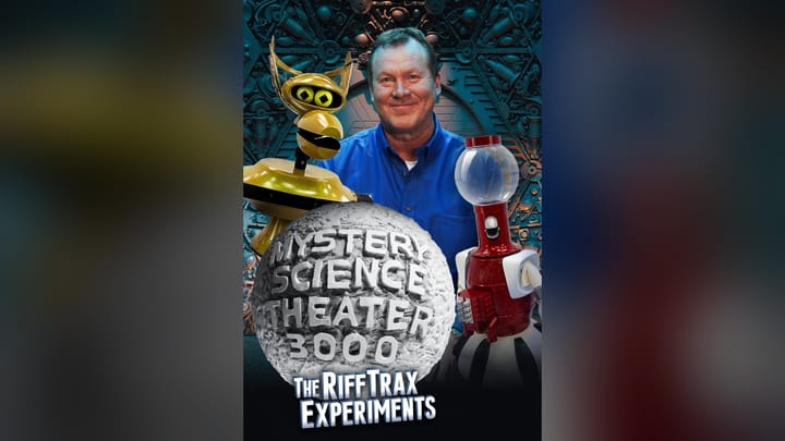Official promotional key art for Mystery Science Theater 3000: The RiffTrax Experiments - Sting of Death