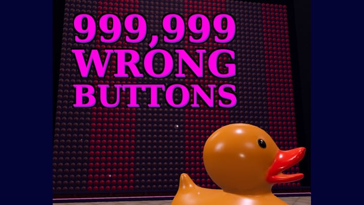 Promotional featured artwork for 999,999 Wrong Buttons