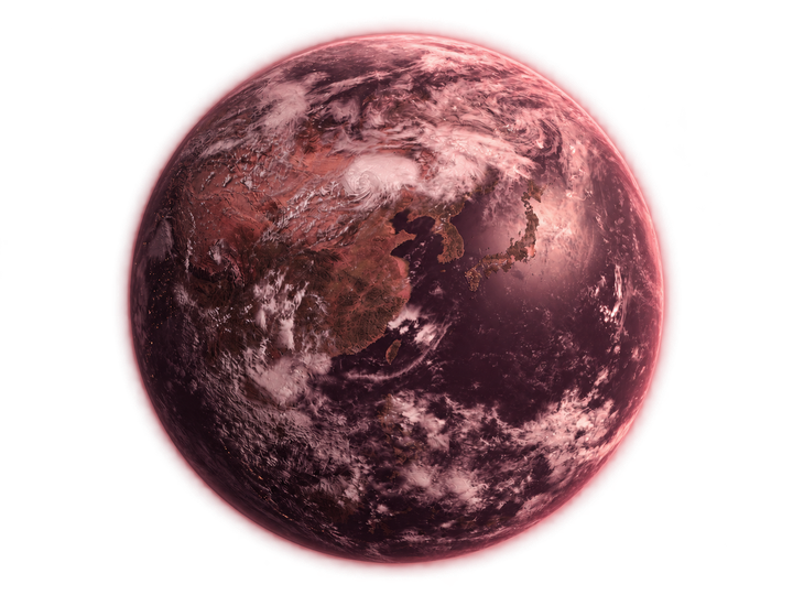A red earth graphic from the official CRASH KEYS studio website